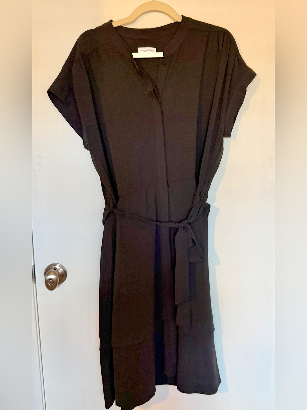 Women’s Calvin Klein dress size 16 Comfortable Black Belted Women's Dress